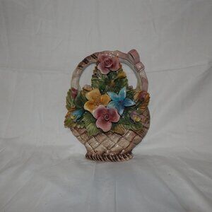 Capodimonte porcelain flower basket